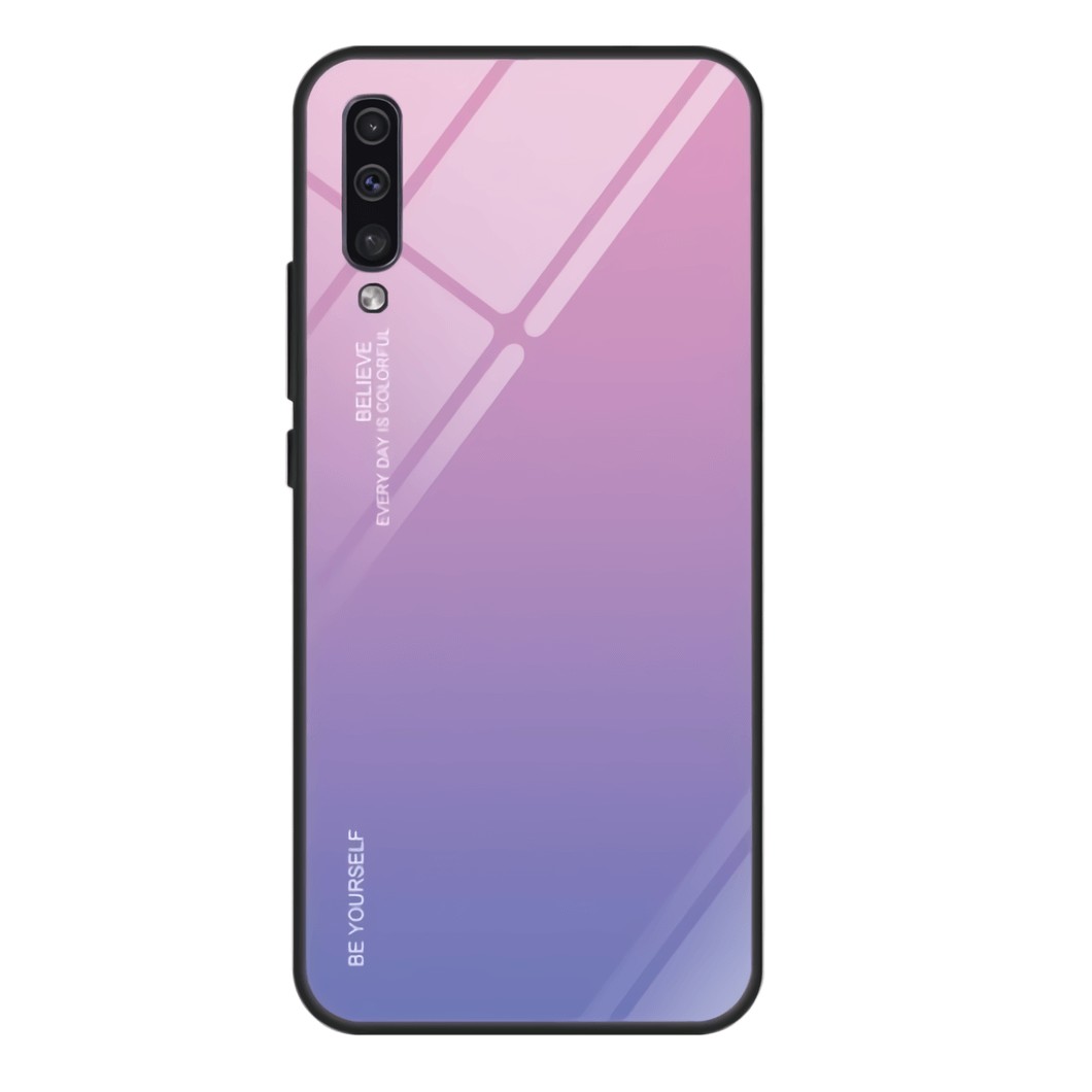 Coque Samsung Galaxy A50 Silicone et Verre Trempé Master rose