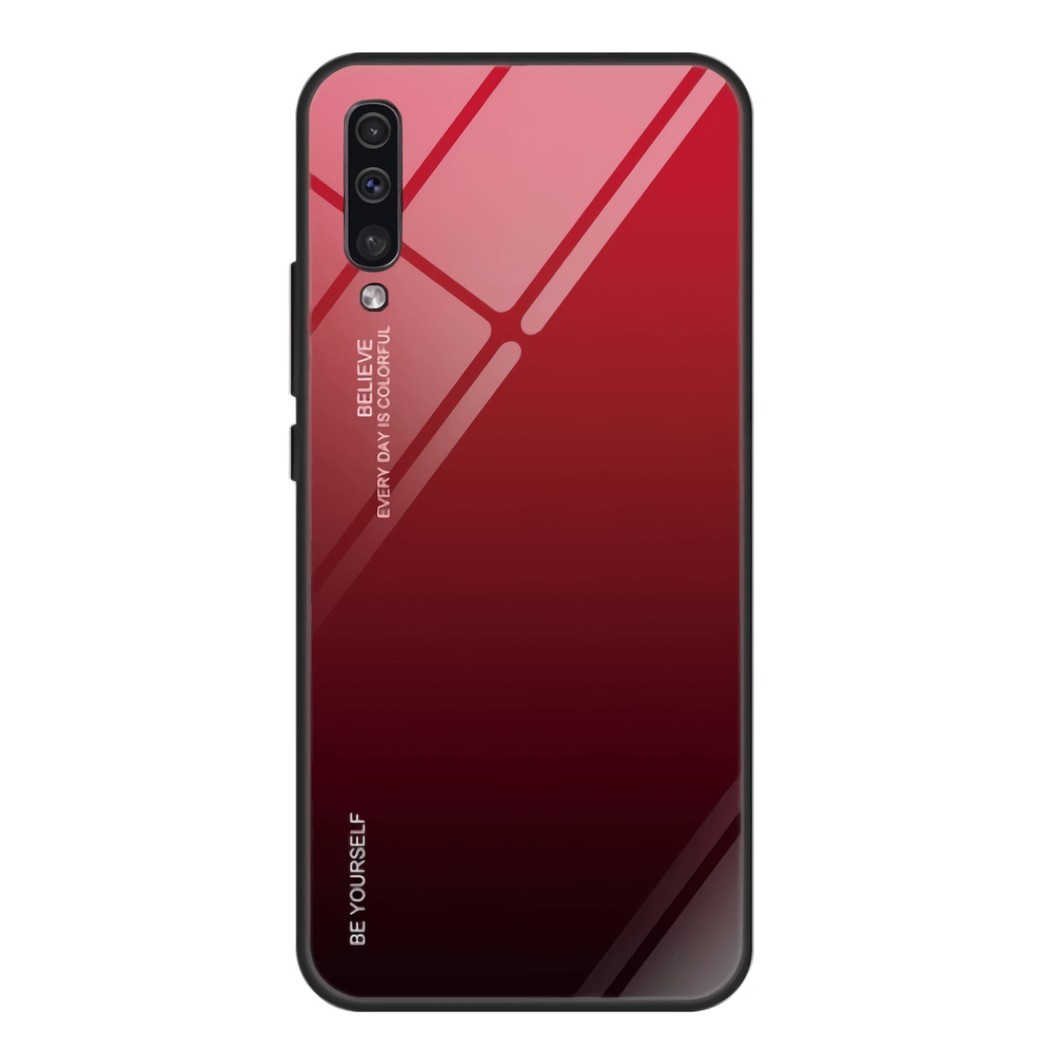 Coque Samsung Galaxy A50 Silicone et Verre Trempé Master rouge