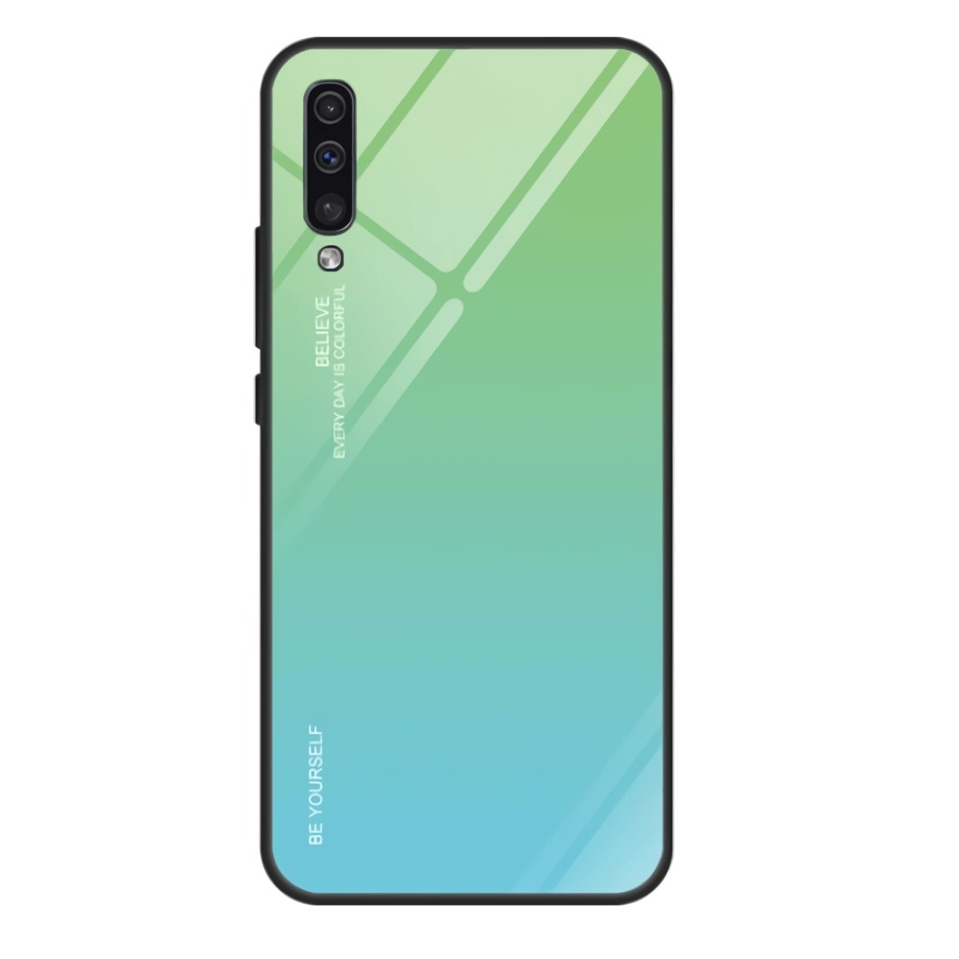 Coque Samsung Galaxy A50 Silicone et Verre Trempé Master verte