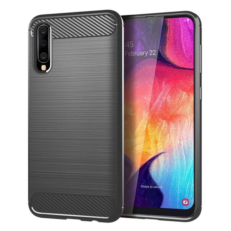 Coque Silicone Samsung Galaxy A50 Brossée Grise