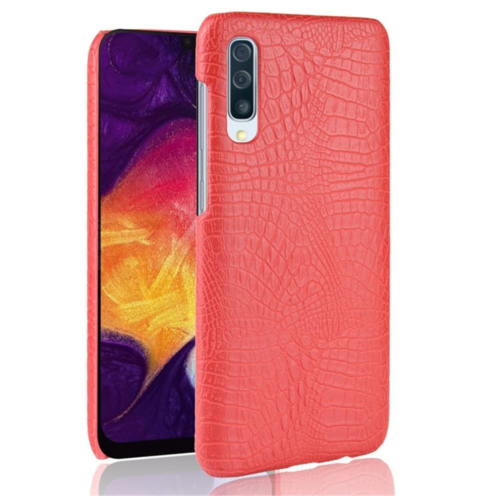 Coque Samsung Galaxy A50 Croco Cuir Rouge