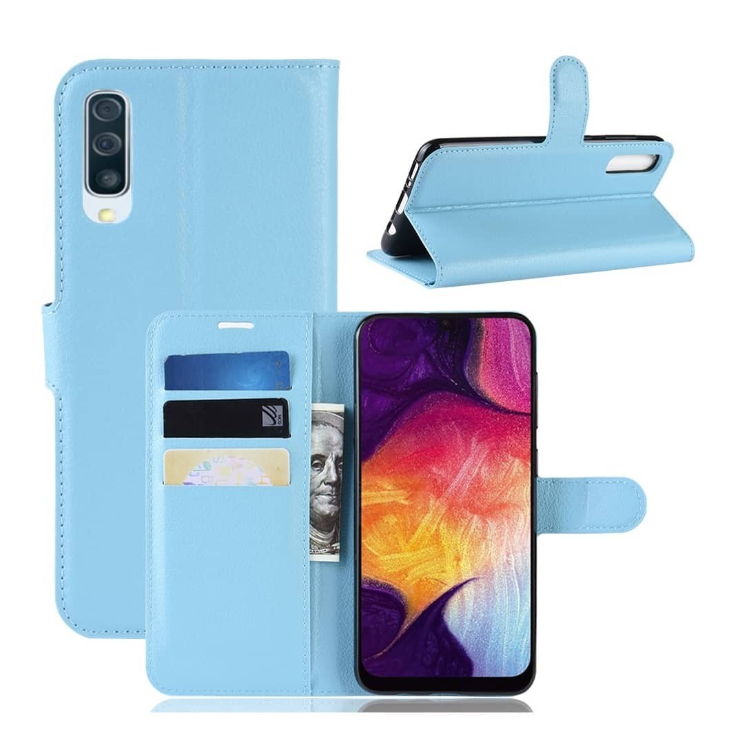 Etuis Portefeuille Xiaomi Redmi Note 7 Simili Cuir Bleu.