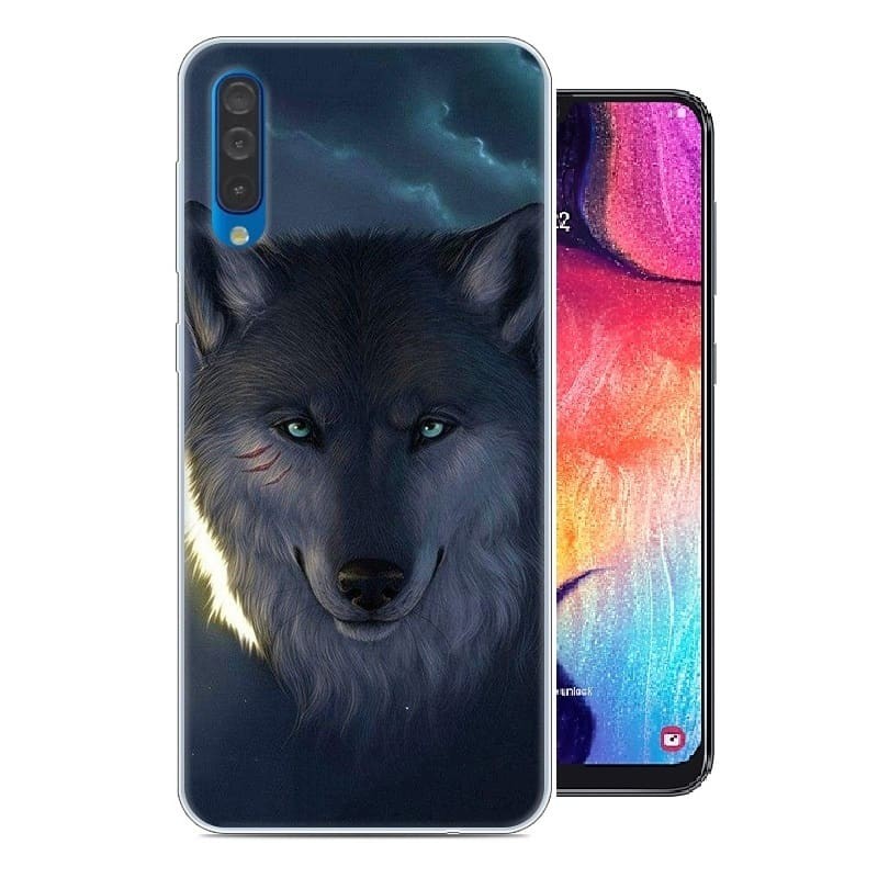 Coque Silicone Samsung Galaxy A50 Loup