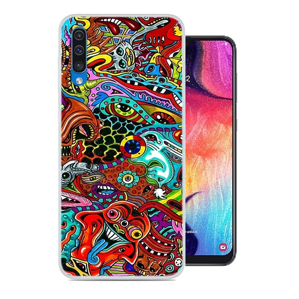 Coque Silicone Samsung Galaxy A50 Abstrait