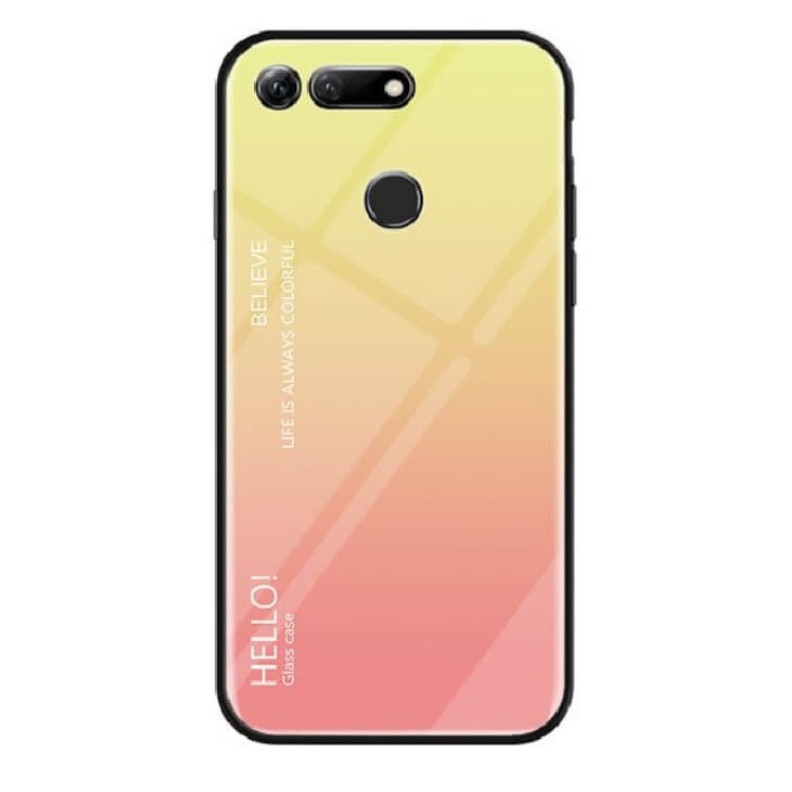 Coque Honor View 20 Silicone et Verre Trempé Master Jaune