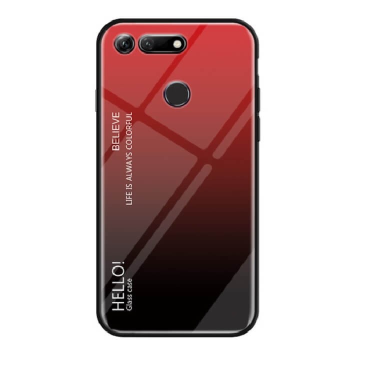 Coque Honor View 20 Silicone et Verre Trempé Master Rouge