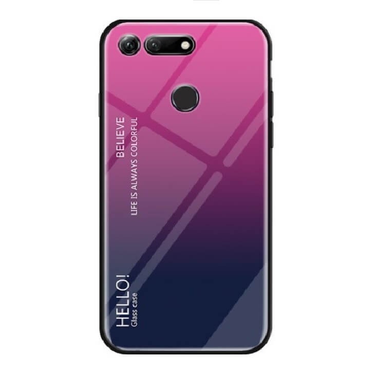Coque Honor View 20 Silicone et Verre Trempé Master Mauve