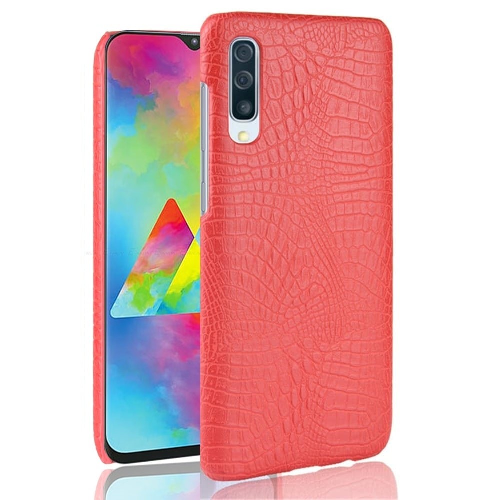 Coque Samsung Galaxy A70 Croco Cuir Rouge