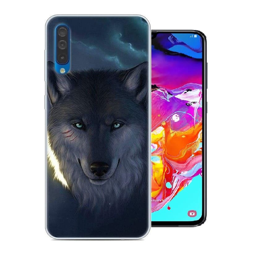 Coque Silicone Samsung Galaxy A70 Loup