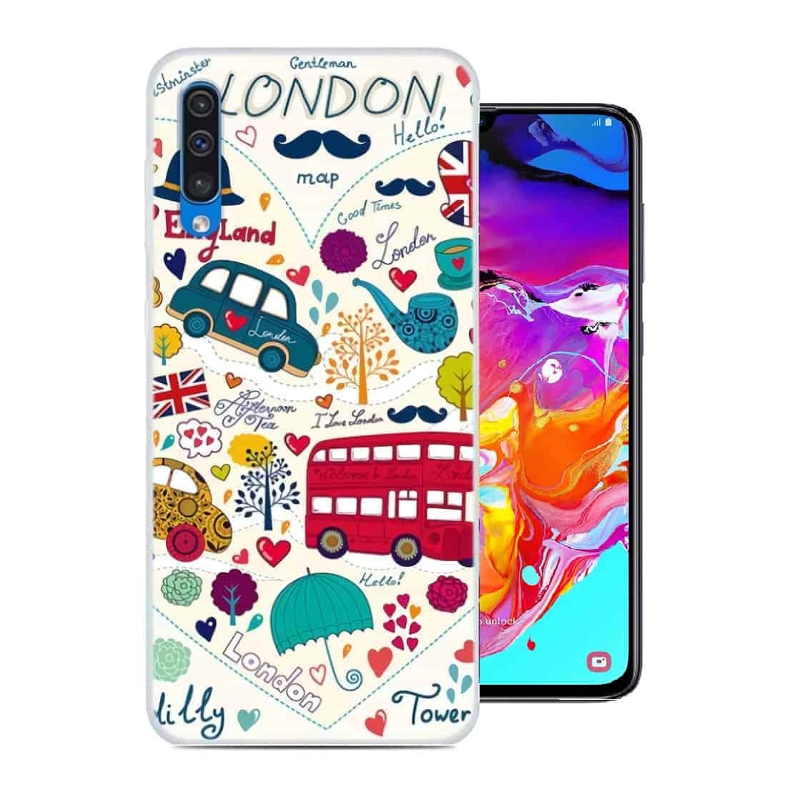 Coque Silicone Samsung Galaxy A70 London