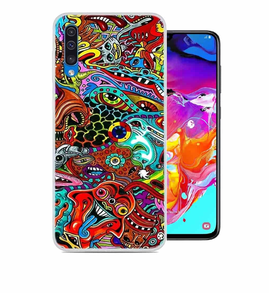 Coque Silicone Samsung Galaxy A70 Abstrait