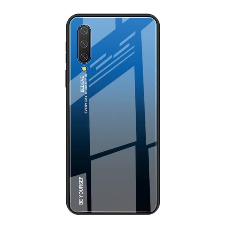 Coque Xiaomi Mi 9 Lite Silicone et Verre Trempé Master bleu