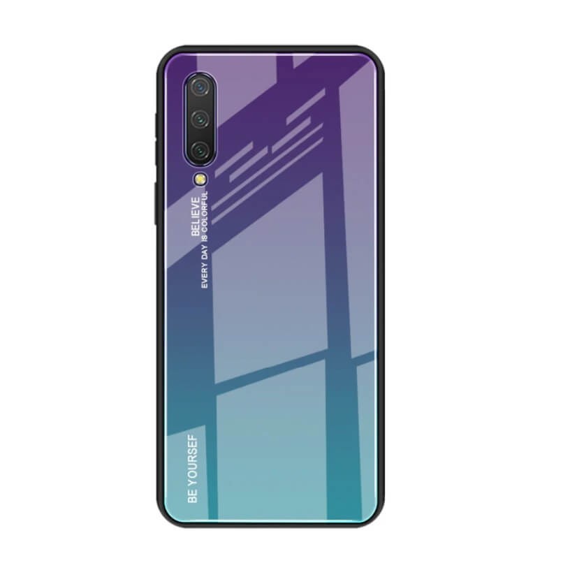 Coque Xiaomi MI 9 Lite Silicone et Verre Trempé Master Bleu