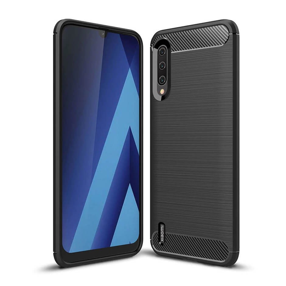 Coque Silicone Xiaomi MI 9 Lite Brossé Noir