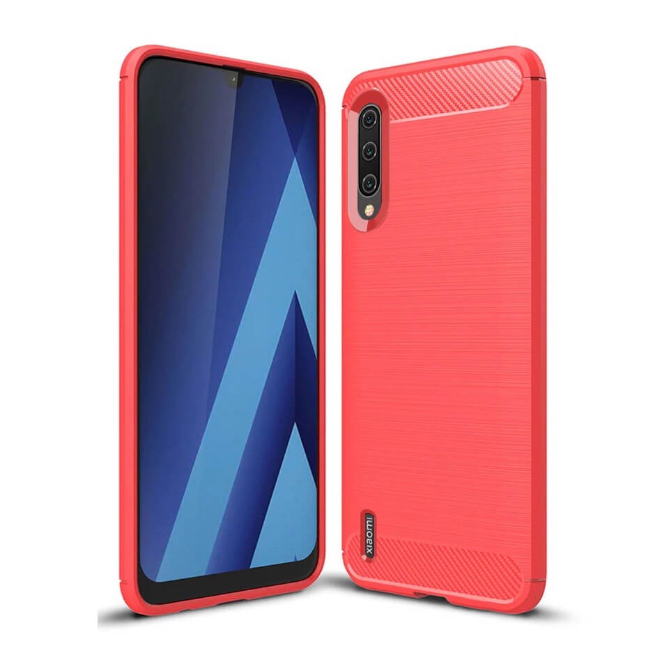 Coque Silicone Xiaomi MI 9 Lite Brossé Rouge