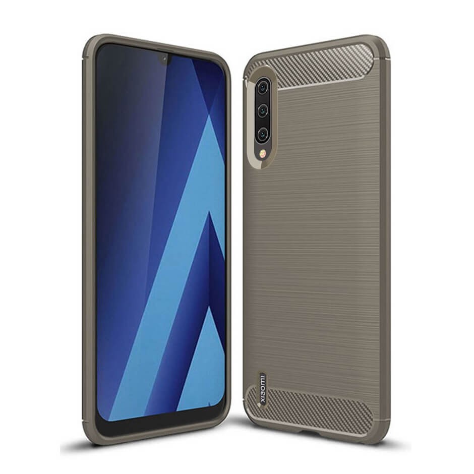Coque Silicone Xiaomi MI 9 Lite Brossé Grise