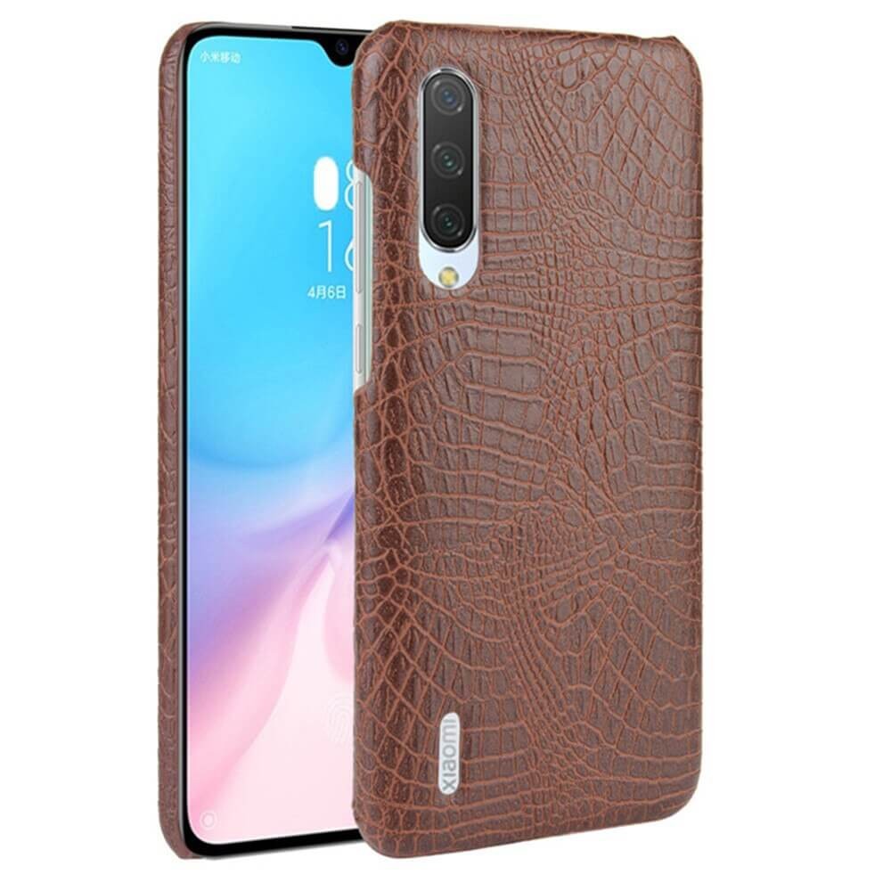 Coque Xiaomi MI 9 Lite Croco Cuir Marron