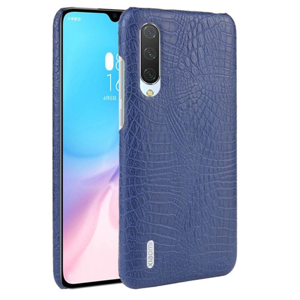 Coque Xiaomi MI 9 Lite Croco Cuir Bleue