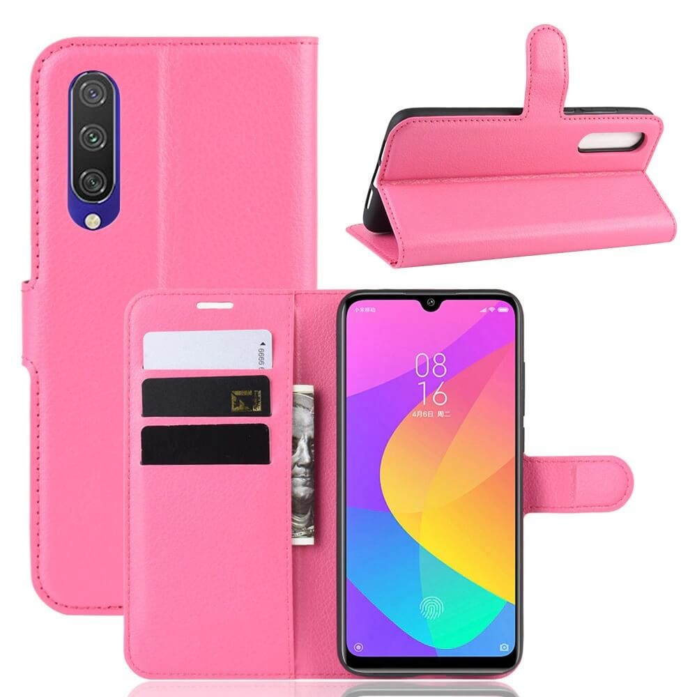 Etuis Portefeuille Xiaomi MI 9 Lite Simili Cuir Fushia