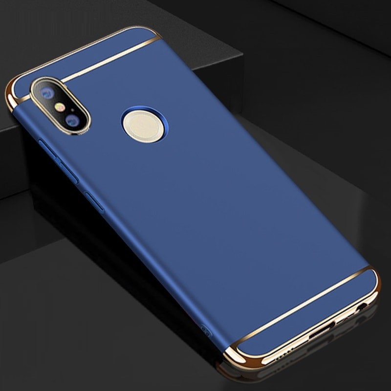Coque Xiaomi Redmi Note 5 Rigide Chromée Bleu